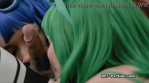 Sexy Rangers Share Dick During Orgasm