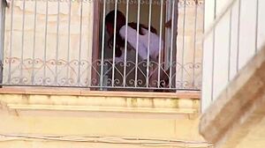 can a neighbor's spying lead to blackmail and identity reveal