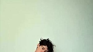 Horny Skinny Teen Masturbates on Sunny Bed