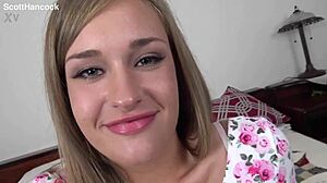 April Brookes Cute 19 Yo Blonde All Natural Girl Next Door Pov Blowjob And Gets Huge Messy Facial