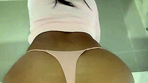 She went to clean the bathroom and came out with her ass gaping and full of cum?