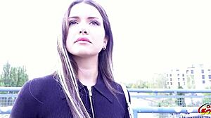 german scout says, 'crystal richi, let's try your first anal fuck in this casting'