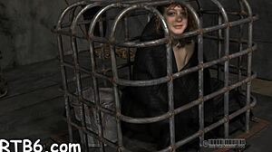 Master Gives Gagged Chick Rough Twat Pleasuring