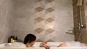 Relieving Stress In The Bathroom After A Day Of Filming