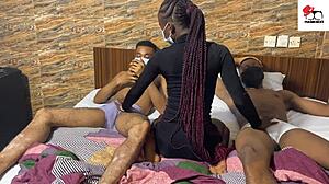 amateur couple invites guest for hot threesome missionary action