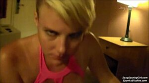 Sweaty amateur sucks cock and jerks cum onto face