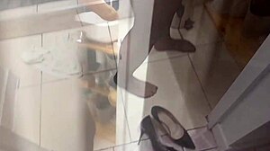 French Blonde Amateur Clothed Sex Lingerie Heels Stockings Masturbation Sextoys