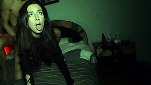 college sex party with hot girls - hard fuck brunette swallows cum