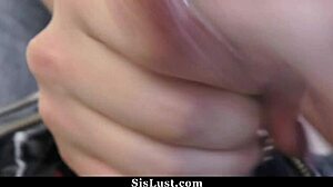 Stepsis Kneels and Finishes Off Stepbro with Intense Blowjob