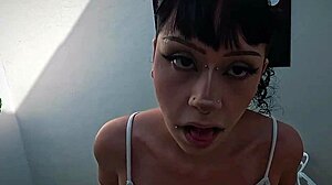 innocent teen masturbates, getting pervert's cock hard for quickie