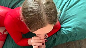 A cock-hungry neighbor visits for me to lick her pussy