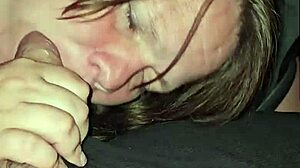 wife spits on cock, moans, and deepthroats