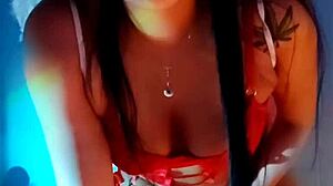 watch this cute colombian teen angel squirting with dildo for you