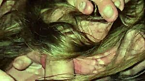 wife spits on cock, moans, and deepthroats