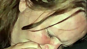 wife spits on cock, moans, and deepthroats