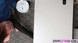 Veronica caught shoplifting at the store.