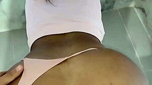 She went to clean the bathroom and came out with her ass gaping and full of cum?