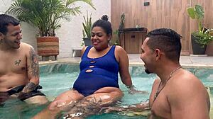 I seduce the unknown girl and fuck her hard with my friend in anal and creampie.