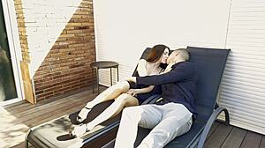 Hey, we banged my stepsister Mary Rock and she swallowed every drop of our cum in a wild double session