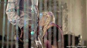 I love the beautiful german blonde maiden's secret blowjob, sucking and swallowing my cock