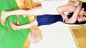 Husband Fucks Trans Friend's Ass, Then Wife Sits on It.