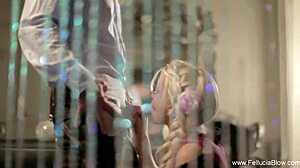 I love the beautiful german blonde maiden's secret blowjob, sucking and swallowing my cock