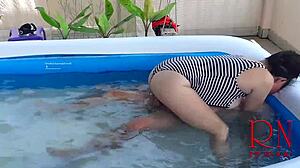 Breeath pause underwater domination rough sex nudist regina noir swimming sucks and fucks in the swimming pool c3