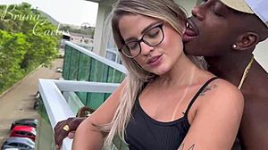 Blonde screams, Fuck me backwards, black guy! with Jefao