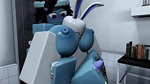 Blue Girl Engages in Passionate Sex with Cumshot Finale