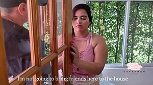 stepbrothers enjoy intimate moment when home alone with savannah watson