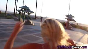 The Petite Teenage Lesbian Babe Licks The Blonde's Small Tits And Ass In High Definition Girl On Girl Action