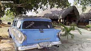 Monika fox shamelessly exposes herself outdoors under a tree