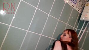 A Chick in Clothes Under the Shower Wet Panties Wet Trousers Wet Shirt 2