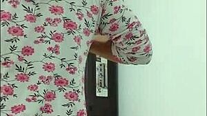 Milf dances seductively, showcasing her beautiful ass and big nipples