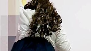 After fucking her and begging, she finally gave me her virgin ass on these end-of-year vacations, real homemade