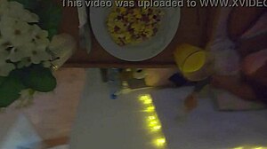 ana rothbard tenderly treats her wife's injured foot in the bathroom with lots of sex