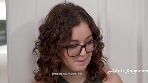 Nerdy teen 18+ step cousin has a huge crush - leana lovings parker ambrose
