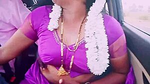 Indian Housewife in Saree Seduces Driver with Dirty Telugu Talks