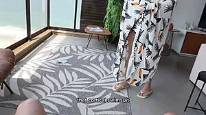 my stepsister got a creampie right after she arrived from copacabana beach!