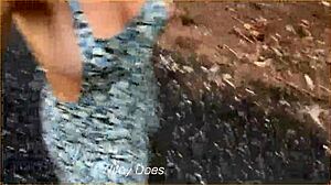 wife runs in public outdoor sideboob big tits dare