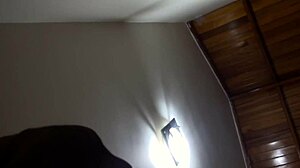 Uncut Colombian housewife gives sloppy throat to big black cock