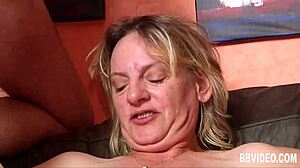 german milf takes two dicks in hardcore blowjob and fucking