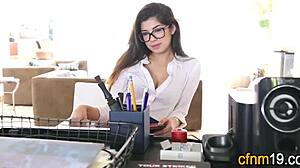 Is this clothed latina teen ready for a massive spunk soak?