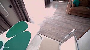 Girl next door reveals her tight pussy for rough fucking