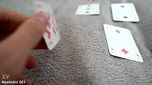 cute stepsister eva barbie lost at strip game and took deep blowjob with cum in mouth 😏