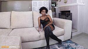 Big Tits African MILF Intensely Banged by Fake White Agent's Monster Cock at Casting