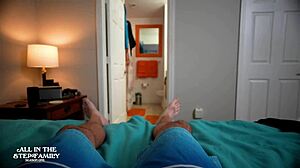 stepmom vacation where her bikini made me excited so she helped me relax - scene 2of3