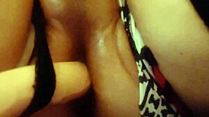 Dripping cumshot in tranny anal play!