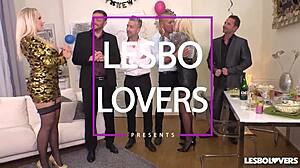 Bold Lesbo Lovers Sophie Anderson And Angel Wicky Cram Wet Holes Intensely With Toys