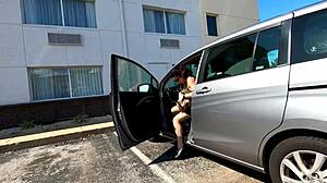 did you see that staged skirt malfunction? milf flashing big ass in public